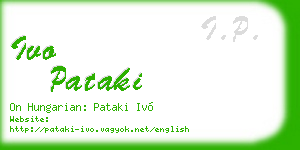ivo pataki business card